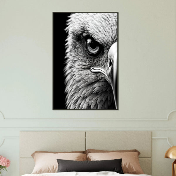 Eagle Eye - Monochrome Majesty Framed Poster - - Metal Framed Posters