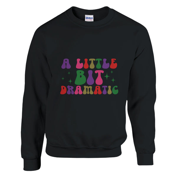 Dramatic Whispers - A Sweatshirt for Bold Expressions - Black - Sweatshirts