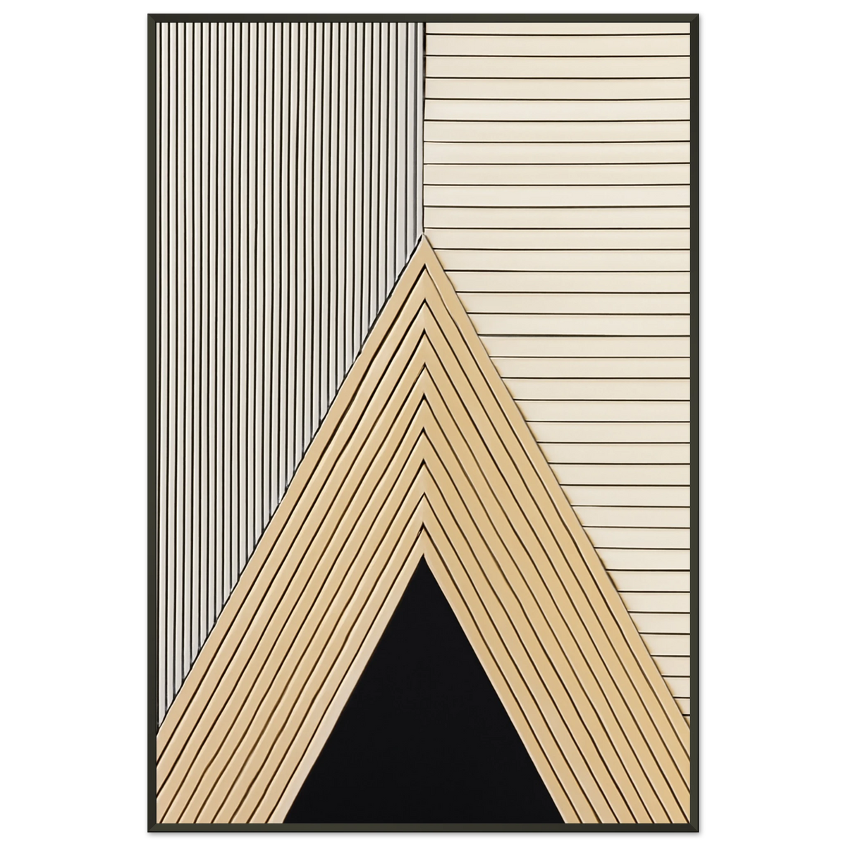 Abstract Lines Metal Frame Poster – Perfect Gift of Style - Default Title - Metal Framed Posters