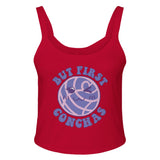 Concha Lover's Delight - But First, Conchas - solid red blend - Tank Tops