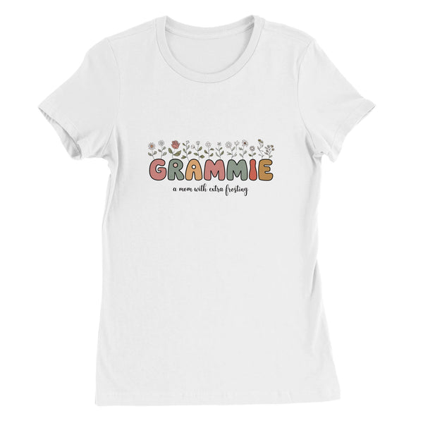 Grammie Floral Tee – Gift for Grandma - White - T-Shirt