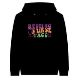 Heartfelt Tribute - Peace, Love, Nursing Unisex Hoodie - Black - Print Material