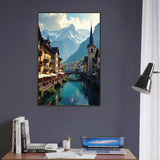 Gift Tranquility - Mountain Village Metal Framed Poster - Default Title - Metal Framed Posters