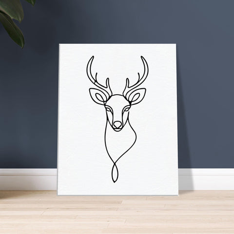 Image of Timeless Beauty - Majestic Deer Outline Canvas