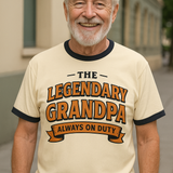 The Legendary Grandpa Retro Ringer Tee – Perfect Gift Idea - - T-Shirts