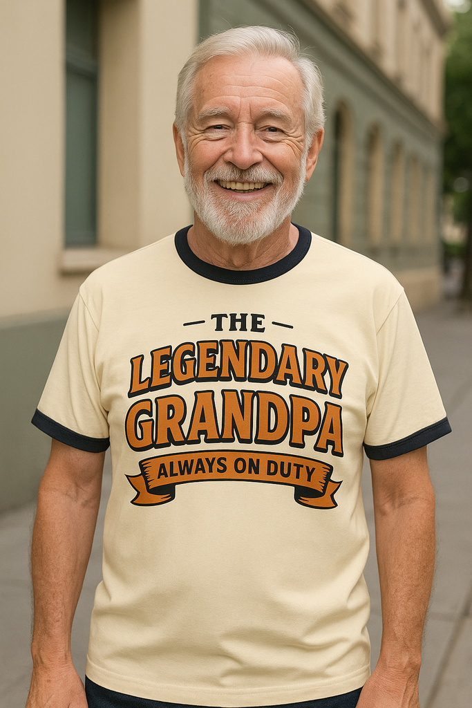 The Legendary Grandpa Retro Ringer Tee – Perfect Gift Idea - - T-Shirts