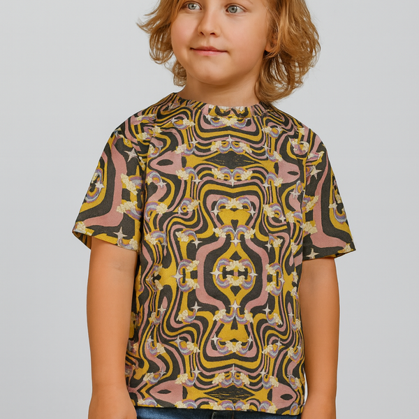 Floral Flow - Full Print Kids T-Shirt - - T-shirts