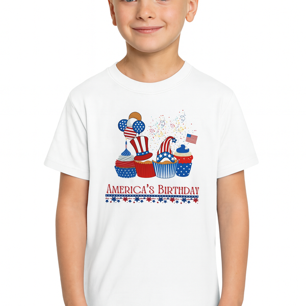 Celebrate America’s Birthday - Classic Kids Crewneck T-shirt - - T-shirts