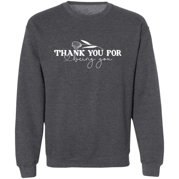 Simply Thankful - Comfortable Crewneck - Dark Heather - Crewneck Sweatshirts