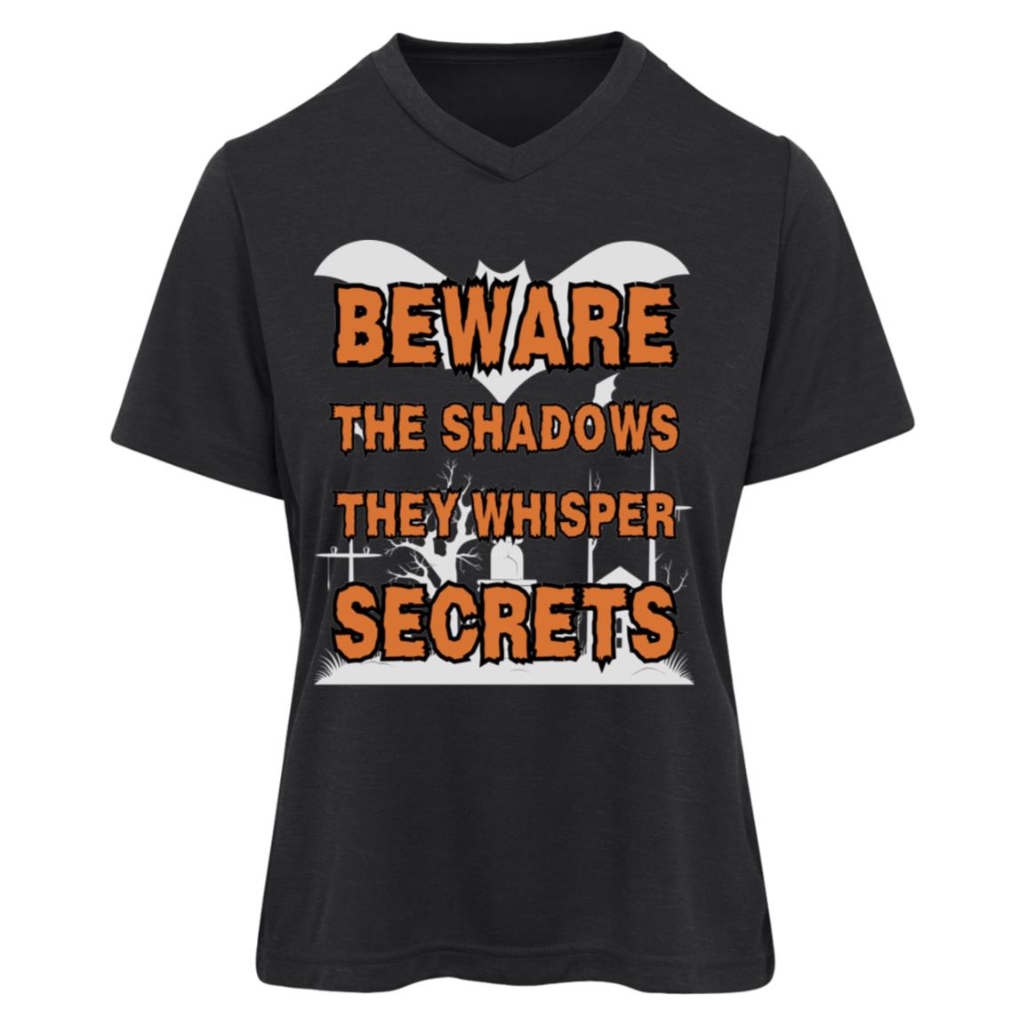 Beware the Shadows - Haunted Secrets Tee - Black Heather - T-Shirts