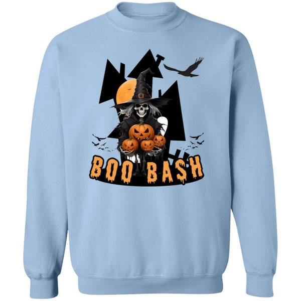 Boo Bash Witch - Spooky Halloween Sweatshirt - Light Blue - Sweatshirts