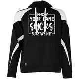 Stay in Your Lane - Motivational Fleece Hoodie - Black White - Hoodies