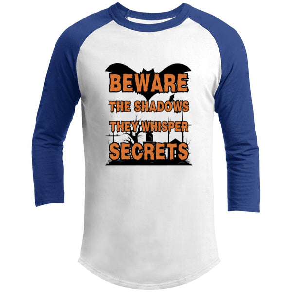 Beware the Night - Haunted Secrets Raglan - White Royal - T-Shirts