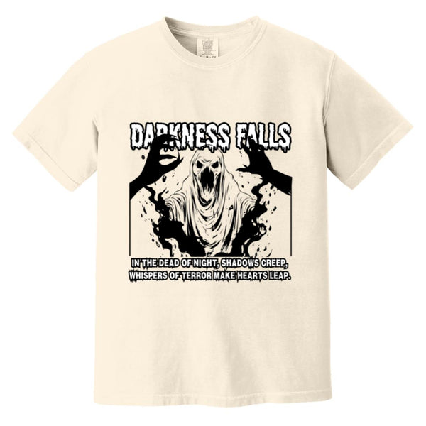 Whispers of Terror - The Darkness Falls Shirt - Ivory - T-Shirts