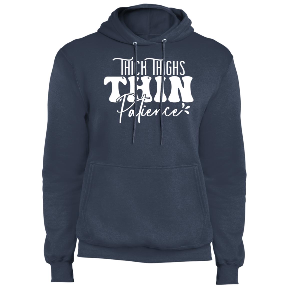 Thick and Thin -Inspirational Fleece Hoodie - Navy -