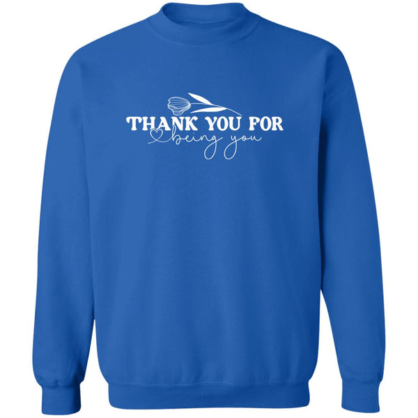 Simply Thankful - Comfortable Crewneck - Royal - Crewneck Sweatshirts