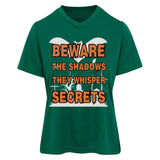 Beware the Shadows - Haunted Secrets Tee - Forest Heather - T-Shirts