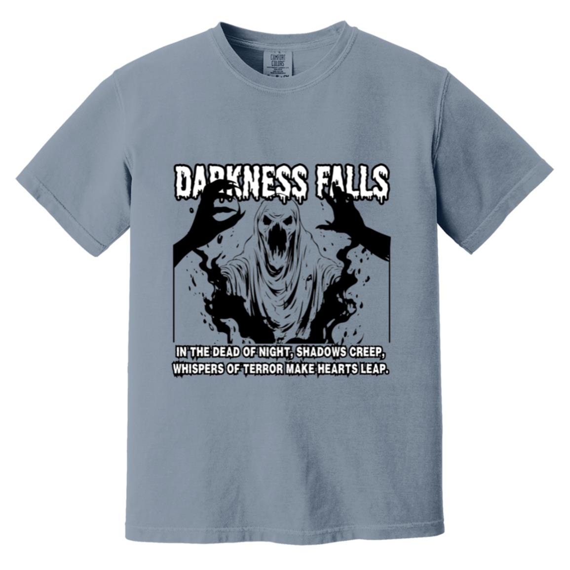 Whispers of Terror - The Darkness Falls Shirt - Blue Jean - T-Shirts