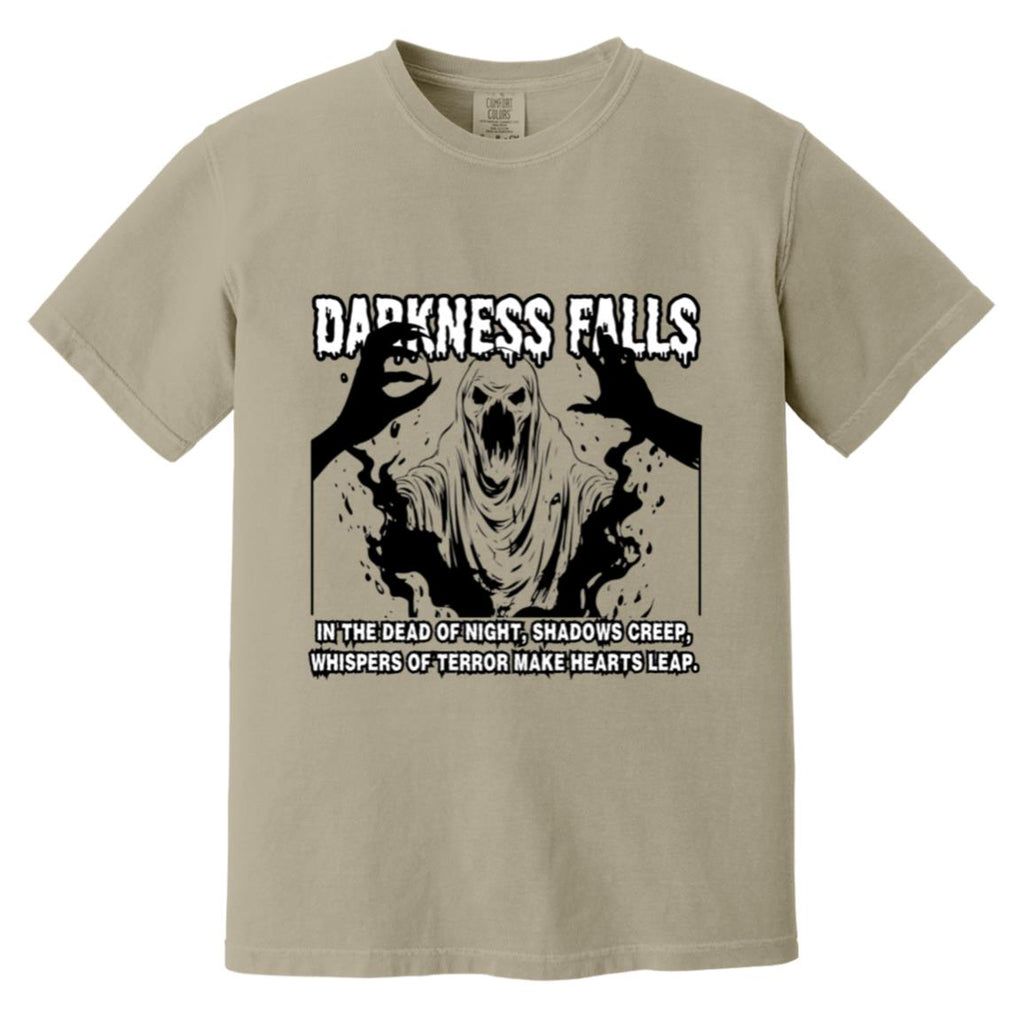 Whispers of Terror - The Darkness Falls Shirt - Sandstone - T-Shirts