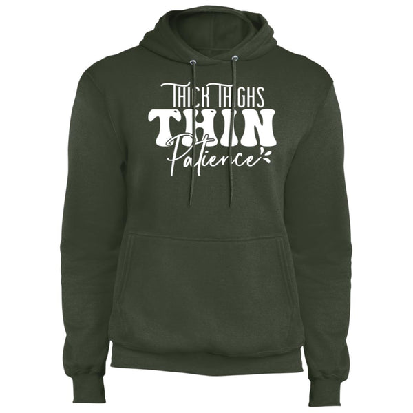 Thick and Thin -Inspirational Fleece Hoodie - Olive -