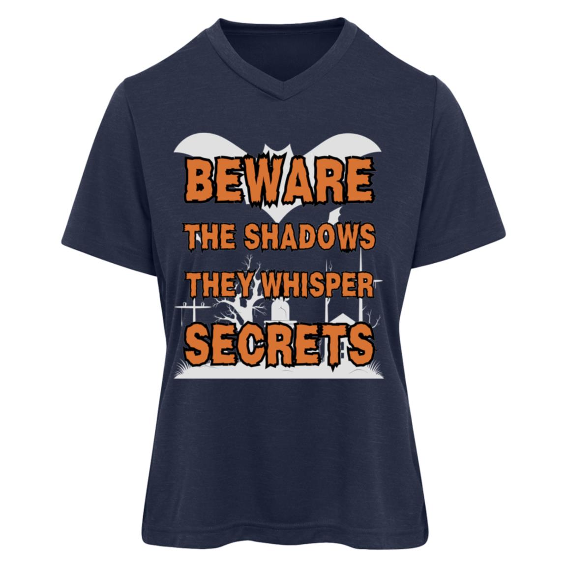 Beware the Shadows - Haunted Secrets Tee - Dark Navy Heather - T-Shirts