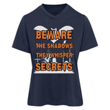 Beware the Shadows - Haunted Secrets Tee - Dark Navy Heather - T-Shirts