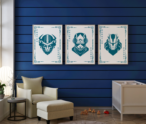 Image of Transform Your Space - "Proton, Neural, Quantum Knights" Poster Set