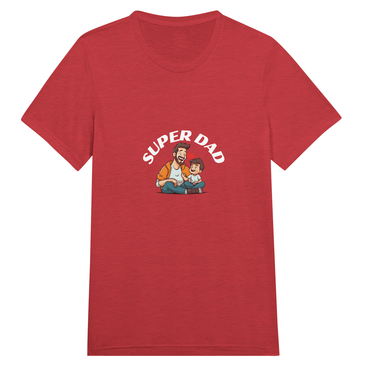 Super DAD - A Tribute in Threads - Triblend Red - Print Material