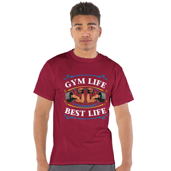 Live the Gym Life - Bold Motivation for True Fitness Lovers - Cardinal - T-Shirts