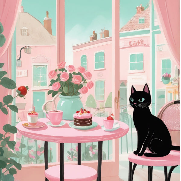 Cafe Cat’s Cozy Corner - - Framed Posters