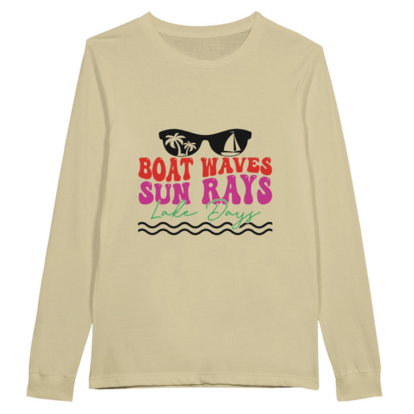 Sail Away - BOAT WAVES, SUN RAYS Adventure - Natural - Sweatshirt