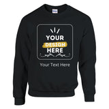 Cozy Perfection - Unisex Customizable Classic Crewneck - Black - Crewneck Sweatshirts