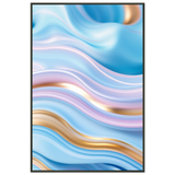 Liquid Gold - Abstract Fluid Art Framed Poster - - Metal Framed Posters