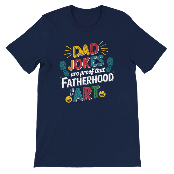 Fatherhood Is Art – Bella + Canvas Dad Shirt - Navy - T-shirts