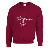 Empowerment in Threads - Entrepreneur Her Apparel - Cardinal Red - Sweatshirts