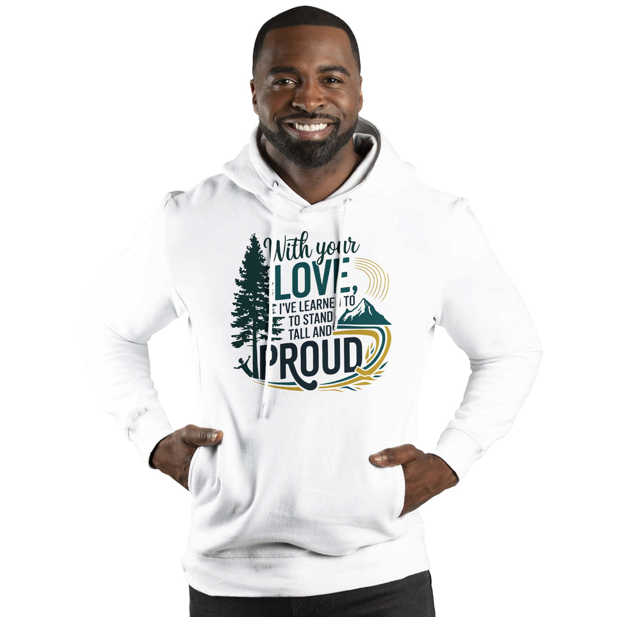 Stand Tall - Love Strong - White - Hoodies