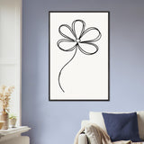 Simplicity in Bloom - Vintage-Inspired Floral Art - - Wooden Framed Posters