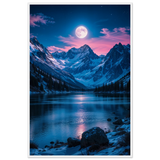 Lunar Escape – Gift + Memory Wall Art for Dreamers - - Wooden Framed Posters