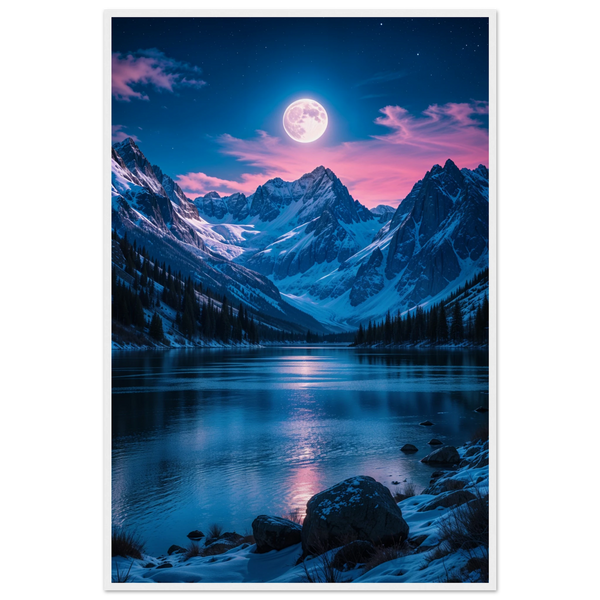 Lunar Escape – Gift + Memory Wall Art for Dreamers - - Wooden Framed Posters