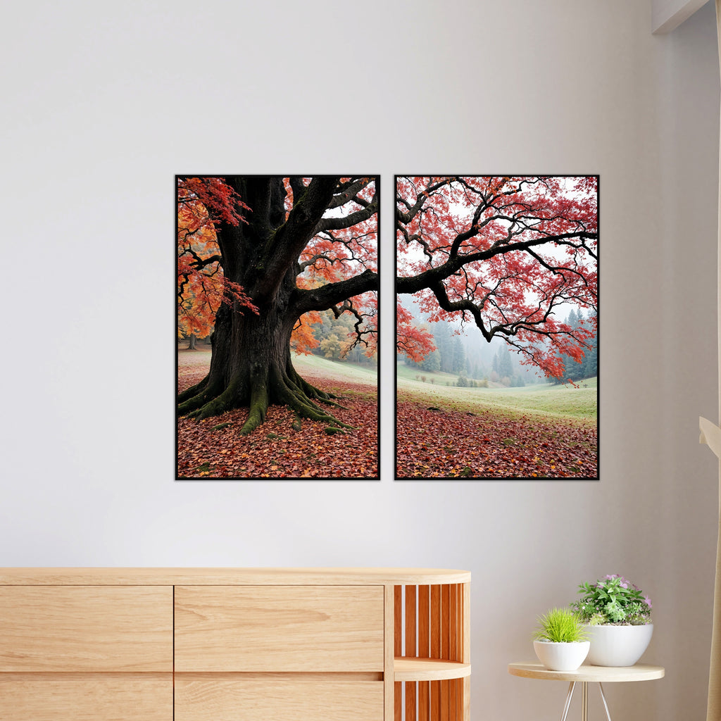 Where Leaves Fall, Memories Rise - Framed Poster - - Wooden Framed Posters