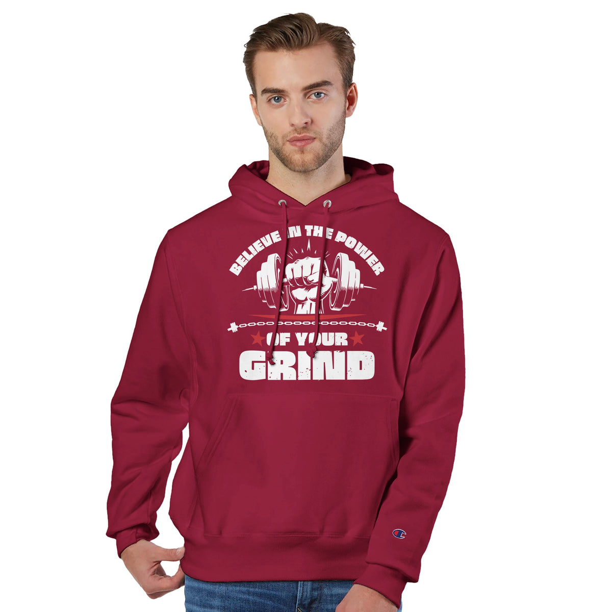 Strength and Resilience - Gear Up with Gym Power - Cardinal - Hoodies