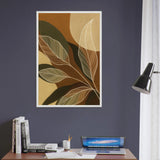 Nature’s Flow – Abstract Botanical Wooden Frame Art Gift - - Wooden Framed Posters