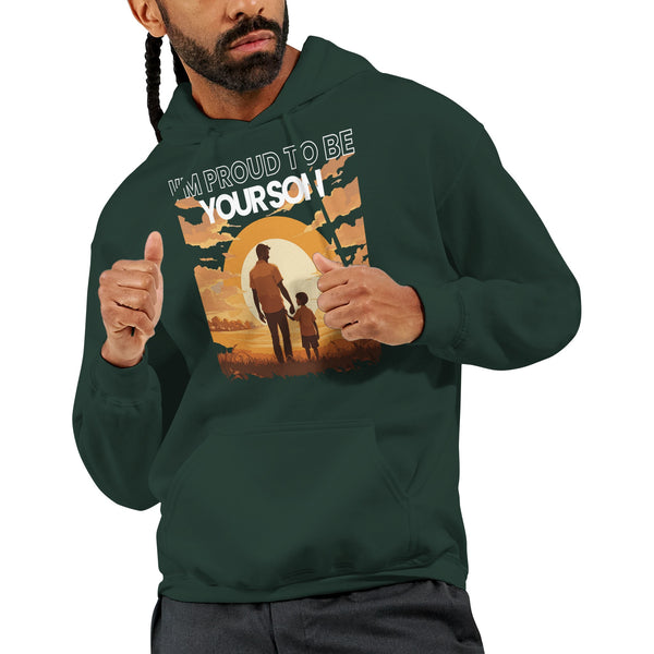 Together at Sunset - Celebrating Fatherhood - Forest Green - Hoodies