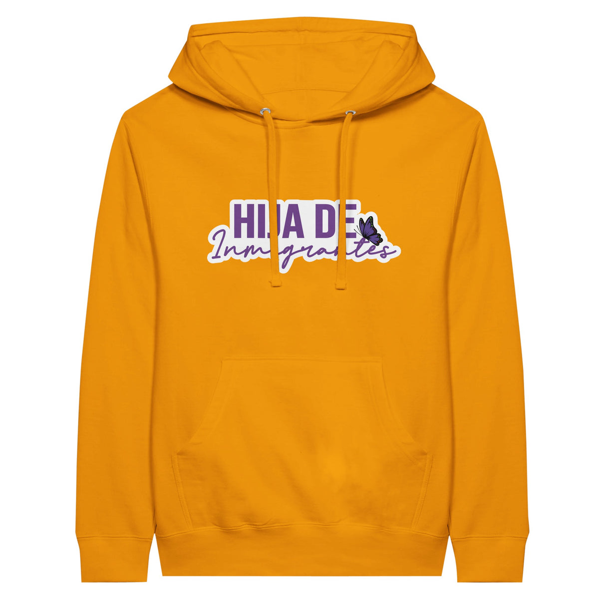 Hija de Inmigrantes | Fille d'Immigrants Premium Unisex Pullover Hoodie - Gold M - Hoodies