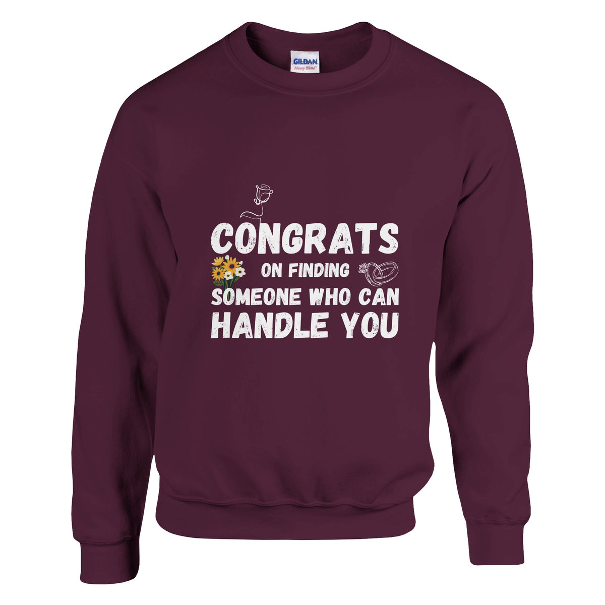 Handle With Care - Congrats Crewneck - Maroon - Sweatshirts