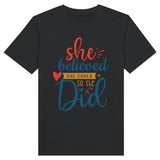 Wearable Inspiration - She Believed, She Did Shirt - Charcoal - Print Material