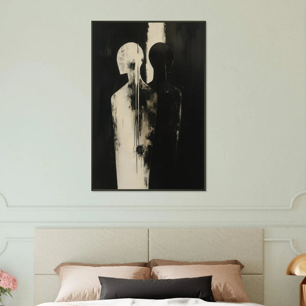 Black & White Silence – Metal Framed Poster - Default Title - Metal Framed Posters