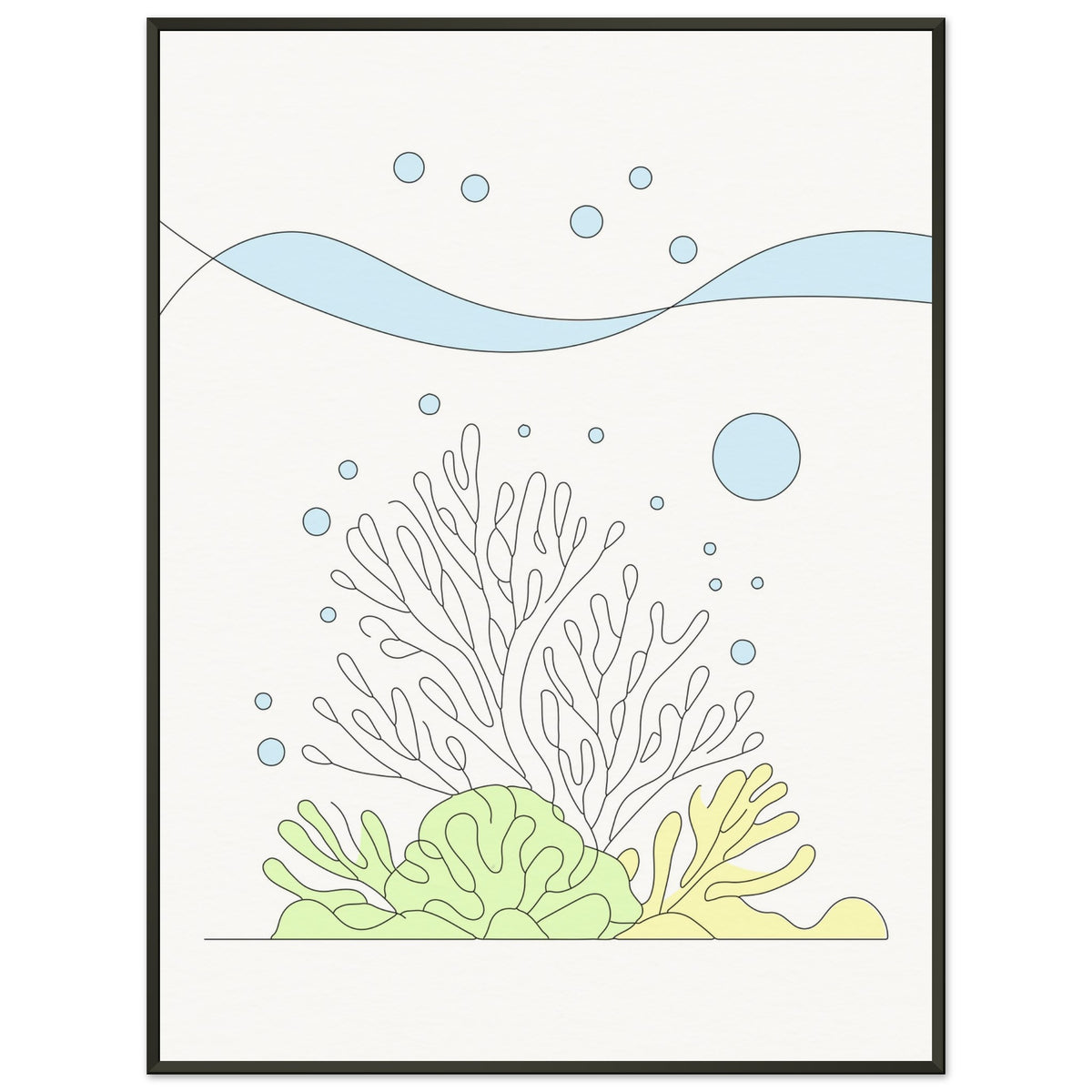 Oceanic Whimsy - Metal Framed Art - 60x80 cm 24x32″ - Metal Framed Posters