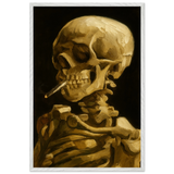 Skull Art Wooden Framed Poster with Attitude - - Wooden Framed Posters