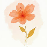 Flourish in Stillness – Elegant Floral Wall Art Pair - Natural Premium Oak Glossy Photo -